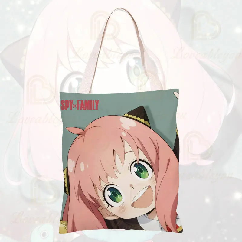 SPY×FAMILY повседневные сумки на плечо большой вместимости холщовые сумки-шопперы в