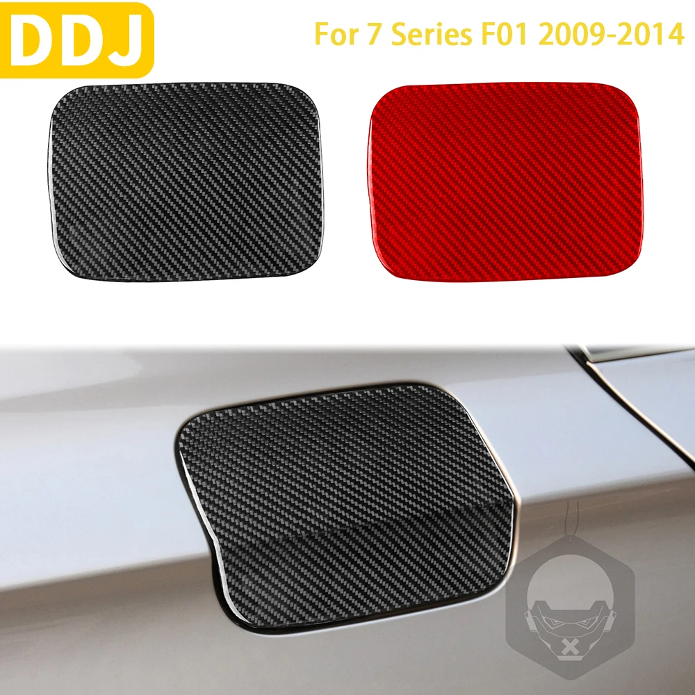 

For BMW 7 Series F01 2009-2014 Accessories Car Carbon Fiber Exterior Fuel Tank Cap Cover Trim Sticker Decoration