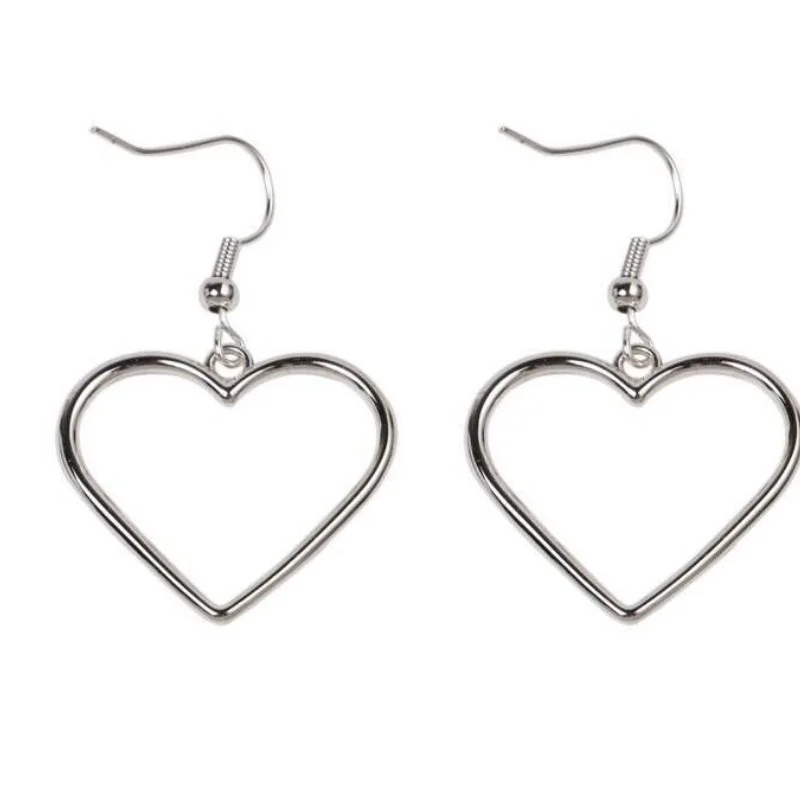 Женские Полые геометрические милые золотые серьги в форме сердца для друзей