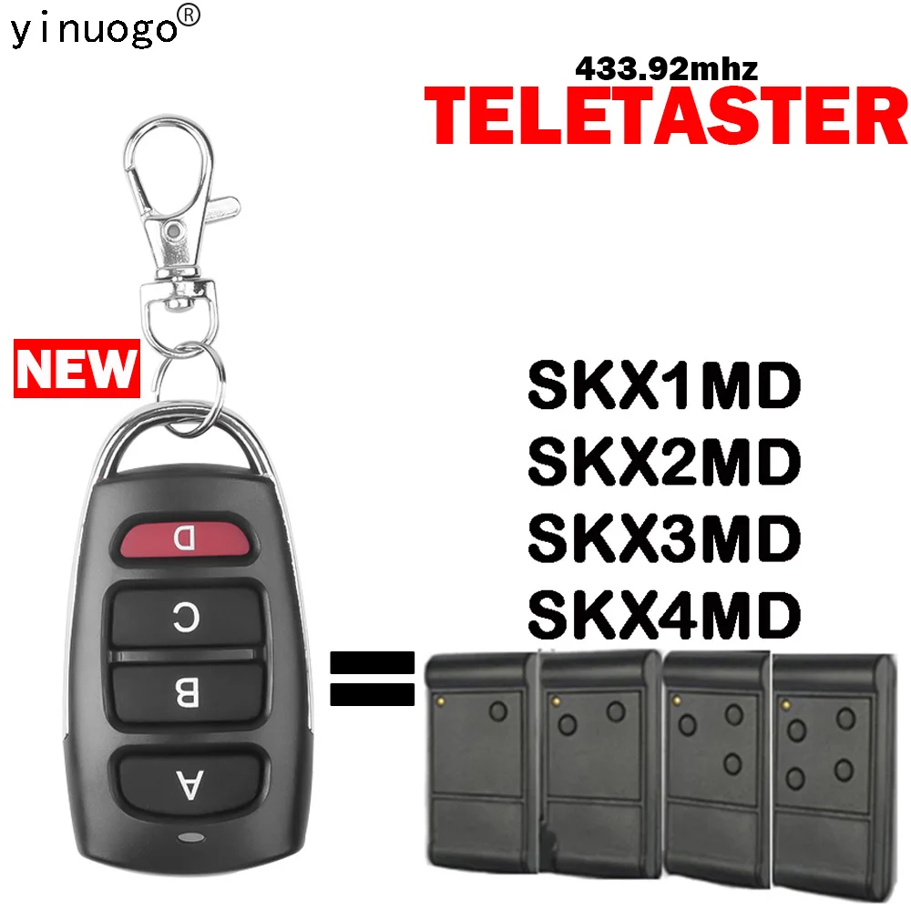 

TELETASTER Garage Door Remote Control Door Opener Barrier Gate Control SKX1MD SKX2MD SKX3MD SKX4MD Clone Transmitter 433.92mhz