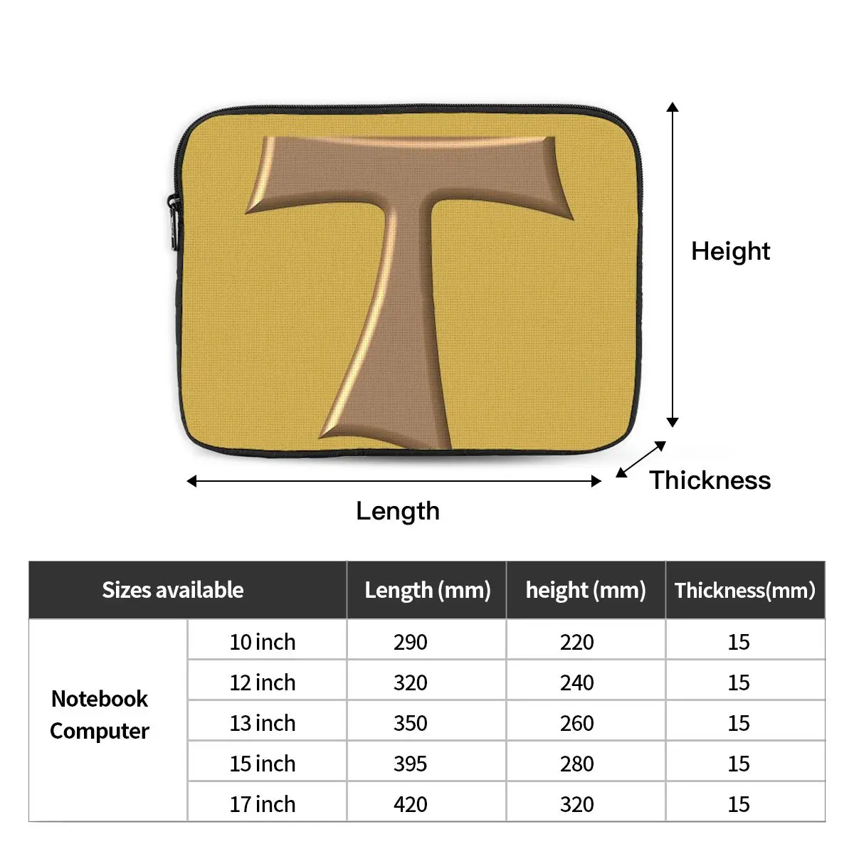 Медный вид Фрэнсискан Тау Крест Сумка для ноутбука Чехол 10 12 13 15 17 дюймов Macbook Air Pro