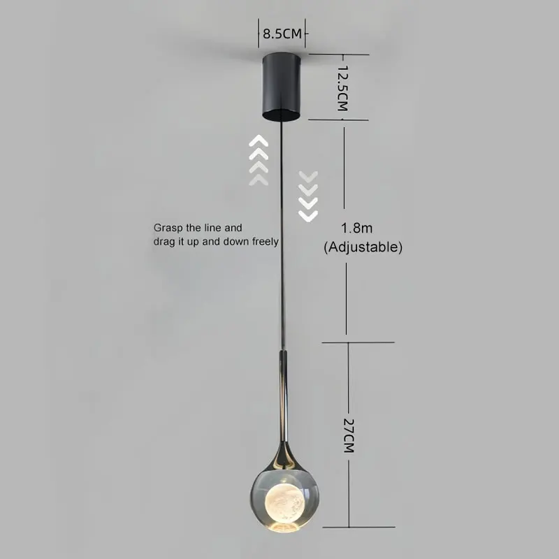 

Подвесной светильник YUGUUK хрустальный LED