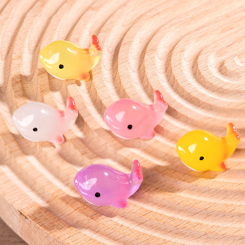 2 шт. модные имитация светящегося кита миниатюрные фигурки мультяшная милая