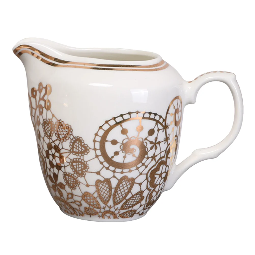 

Ceramic Kettle Flower Cup Portable Frothing Pitcher for Home