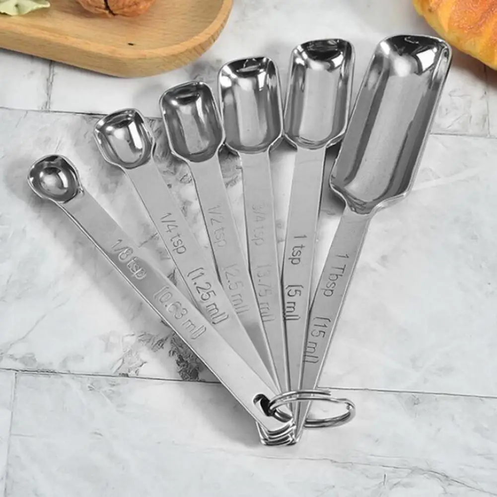 

1 Set Measuring Spoon Sturdy Comfortable Grip Measure Scoop Set Long Handle Measuring Spoons Set