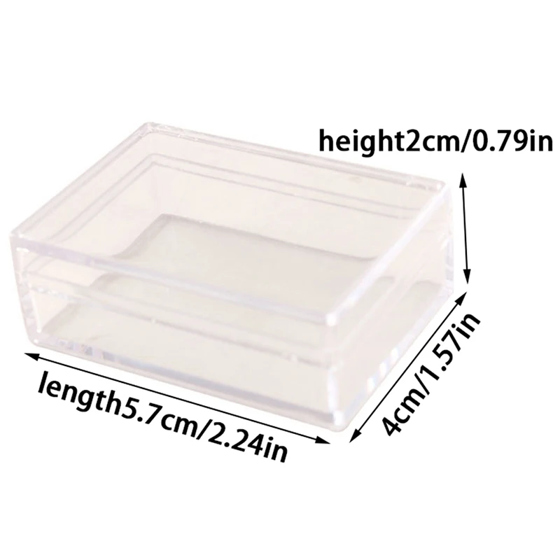 

1pc 1/12 Dollhouse Mini Plastic Transparent Storage Box Storage Case Toy Dollhouse Home Decoration Accessories