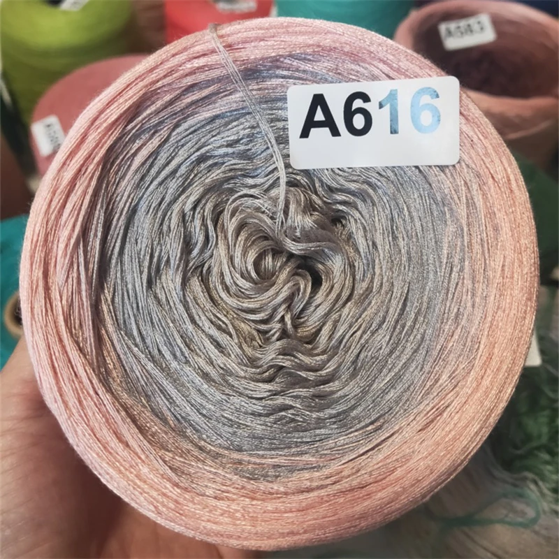 300 г/шарики мерсеризованная Органическая хлопковая градиентная пряжа для торта