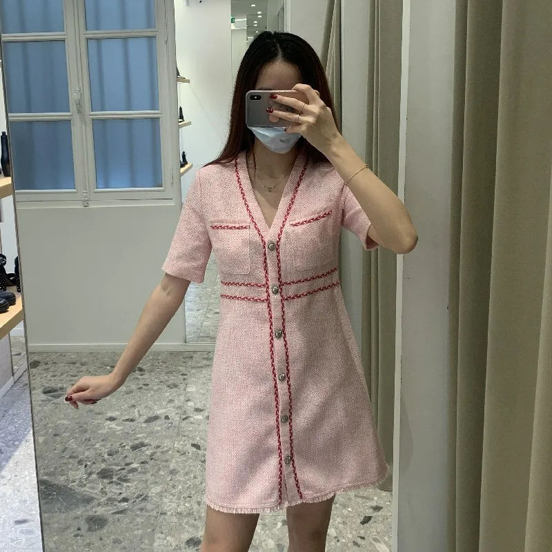 

Fashion Woman Dress Maje Fashion Dresses for Women Spring Autumn Season Women Dress French Vintage Style Dresses for Women