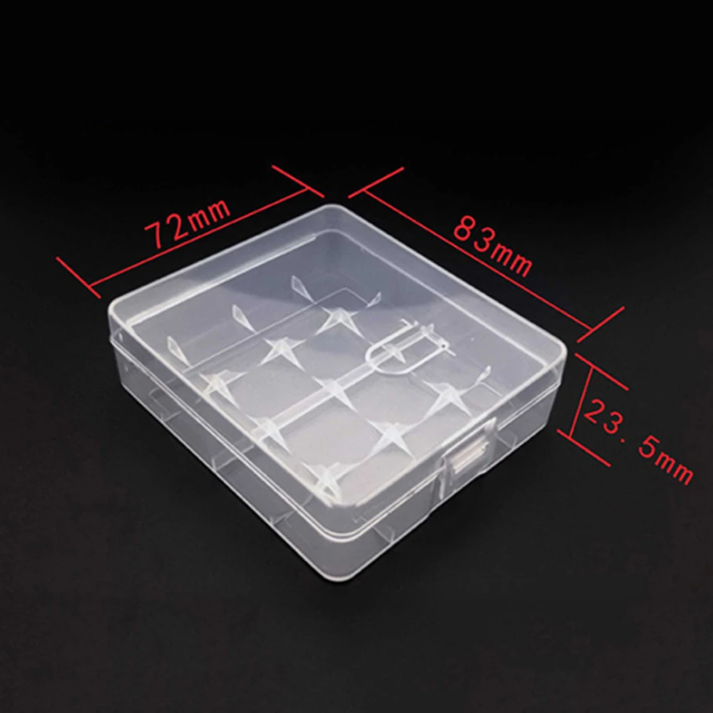 10 шт., пластиковые прозрачные чехлы для батарей AA/AAA