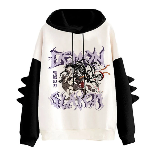 

Толстовка Y2k с японским аниме киметасу No Yaiba, толстовка с капюшоном манга, рассекающий демонов, кавайная Толстовка в стиле Харадзюку, мультяшная Толстовка Tanjiro Kamado Nezuko