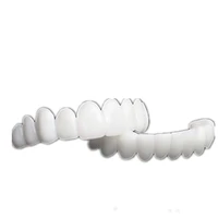 big size silicone gel cosmetic snap on perfect smile dental fake false teeth cover bleach veneers dentures braces whitening tray