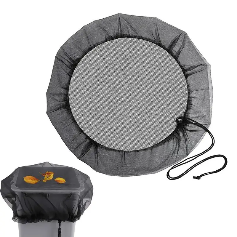 

Rain Barrel Screen Rain Barrel Mesh Cover Drawstring Design Black Water Barrel Top Catcher For Outdoor Garden Diameter 37.4in
