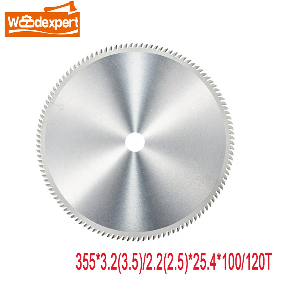 Circular Saw Blade Carbide TCT for Woodworking Sliding Table Saw Wood Cuting 355x3.2/2.2x25.4x100/120T
