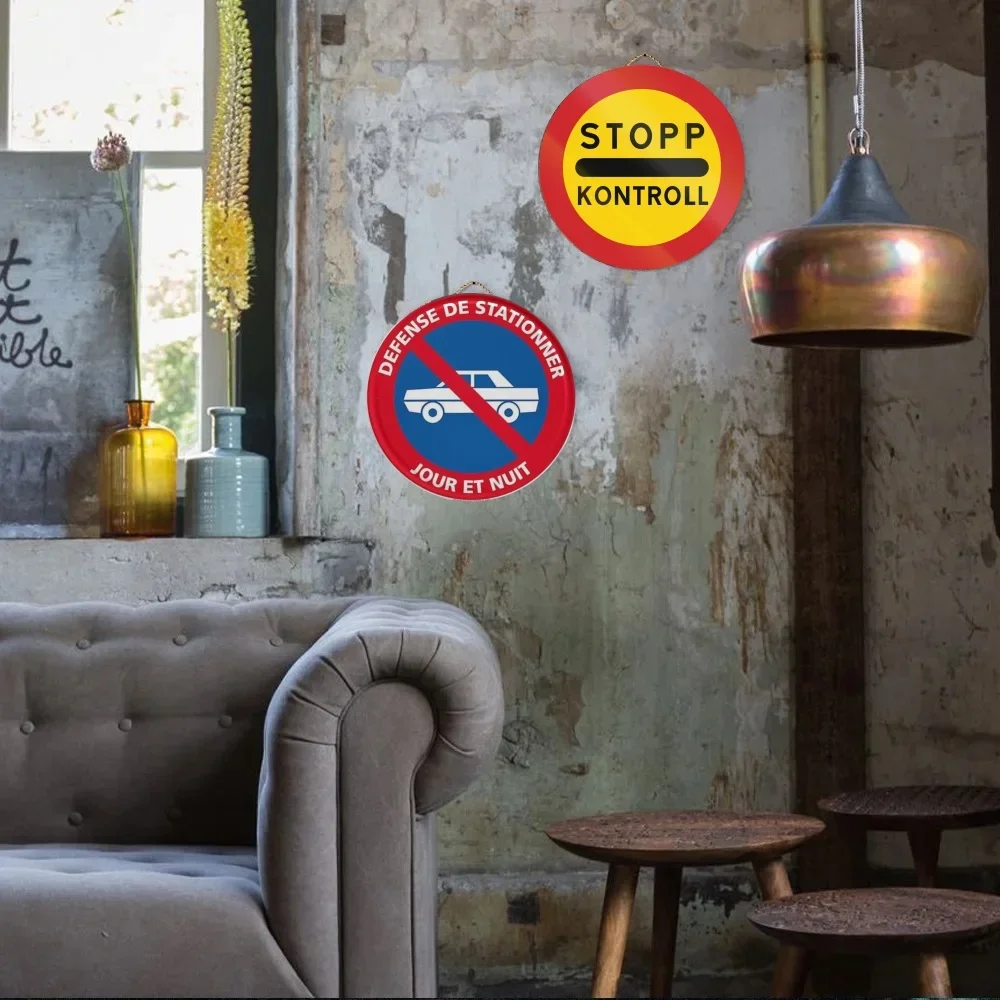 Круглая деревянная доска с надписью no TRESPASS охранная сигнализация для частных