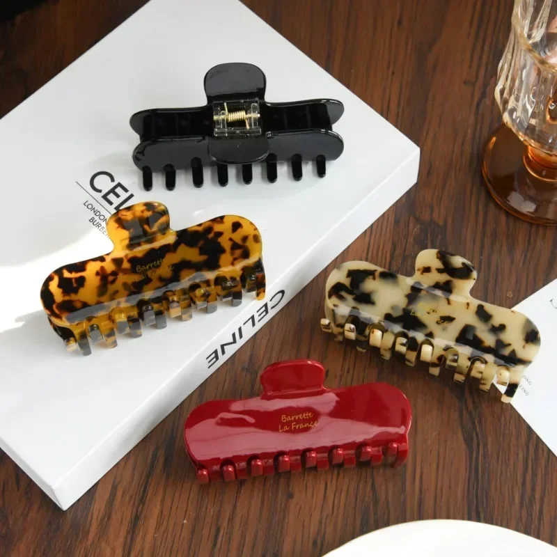 Новые простые большие заколки для волос ацетатные классический универсальный