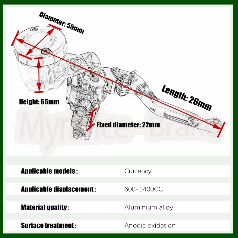 Гидравлический Главный цилиндр Myritrice для переднего тормоза R1100S R1100RS 7/8 дюйма 22 мм