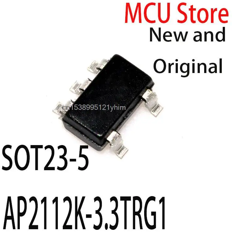 

100PCS New and Original AP2112K-3.3 SOT23-5 3.3V 0.6A SOT25 2112 AP2112 AP2113K AP2112-3.3 AP2112K-3.3TRG1