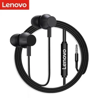 lenovo qf320 wired earphones noise canceling in ear headset wired headphones with mic earbuds in line control hifi sound quality