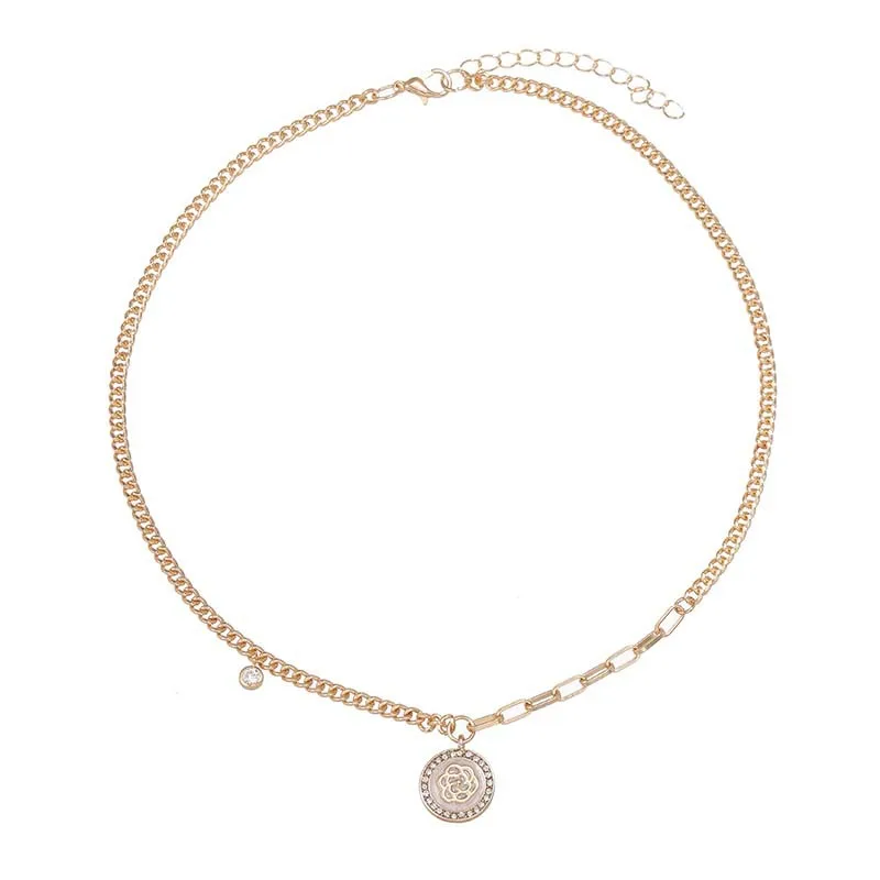 

Женское винтажное ожерелье с круглой гравировкой