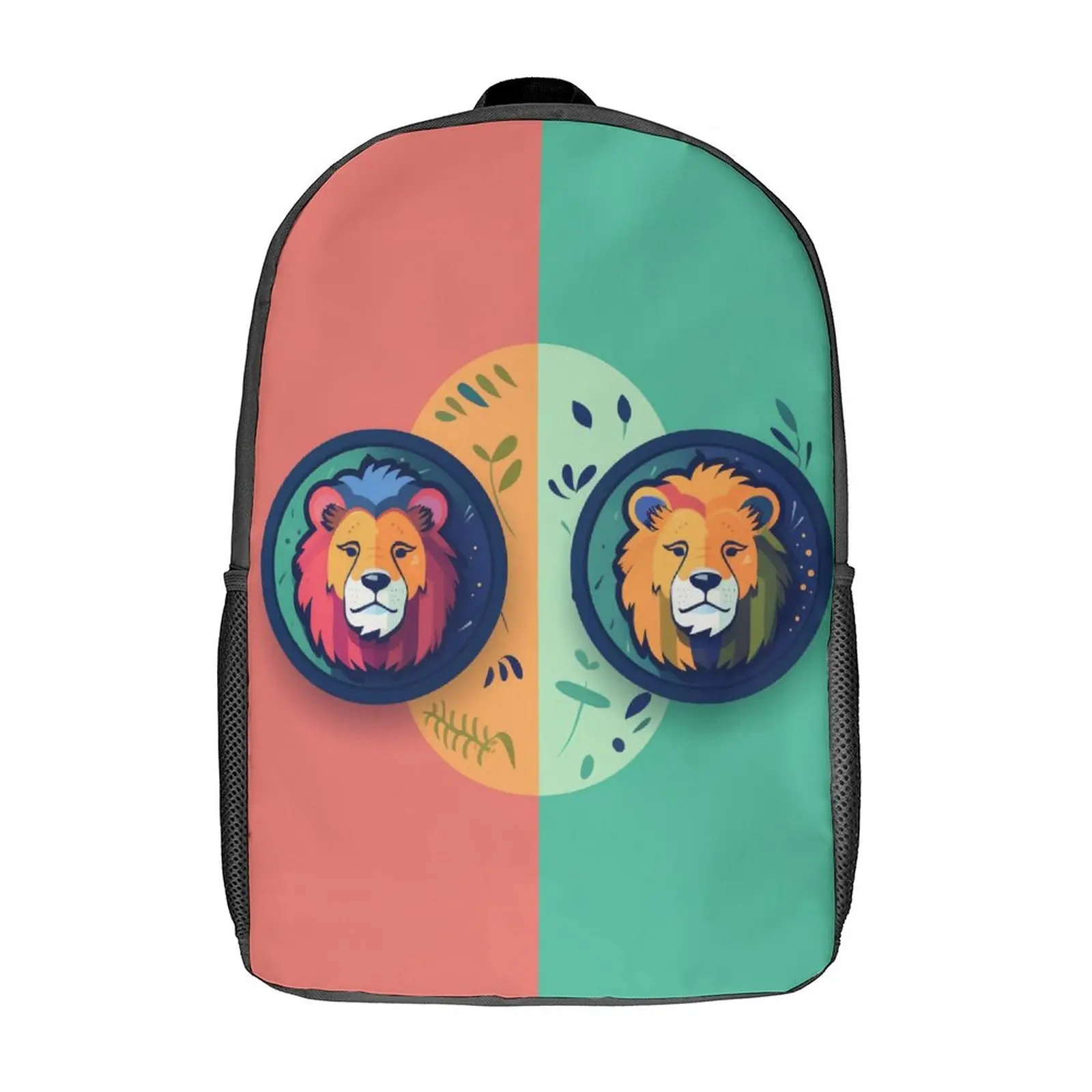 

Lion Backpack Women Men Simple Circle Minimalism Large Backpacks Polyester Casual School Bags Travel Designer Rucksack