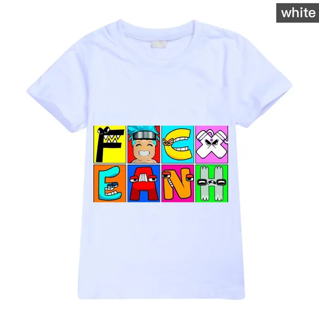 Children Sports Tees Clothing Alphabet Lore Game Kids Cosplay T-Shirt Girls Boys Short Sleeve Summer Tops Clothes Tshirts 2