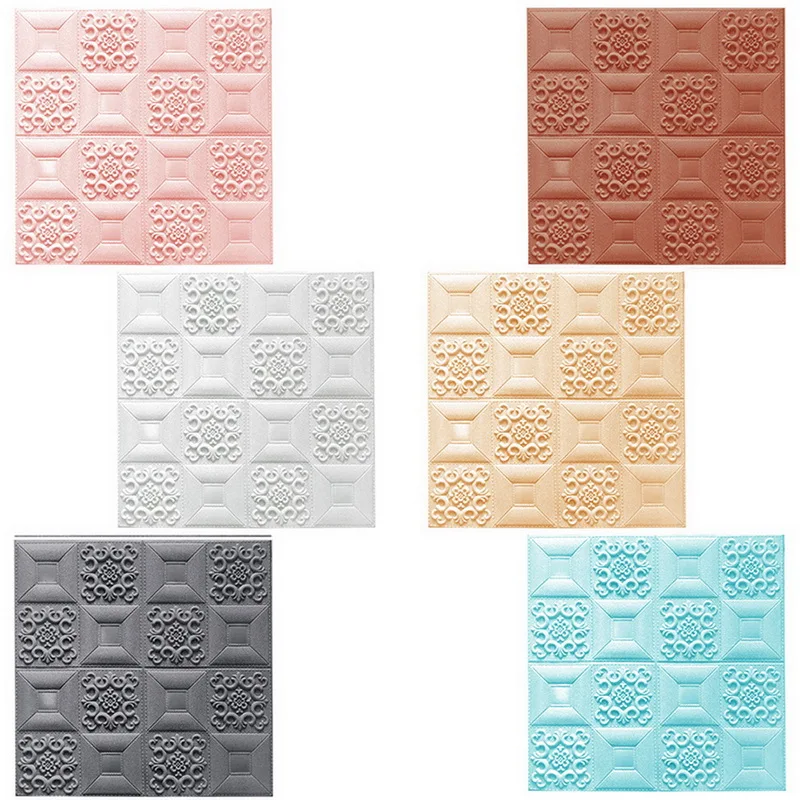 

Wall Stickers Self-Adhesive Sticker Roof Decoration DIY TV Background Wallpaper Decoration 3D Sticker Foam Wallpaper Multicolor