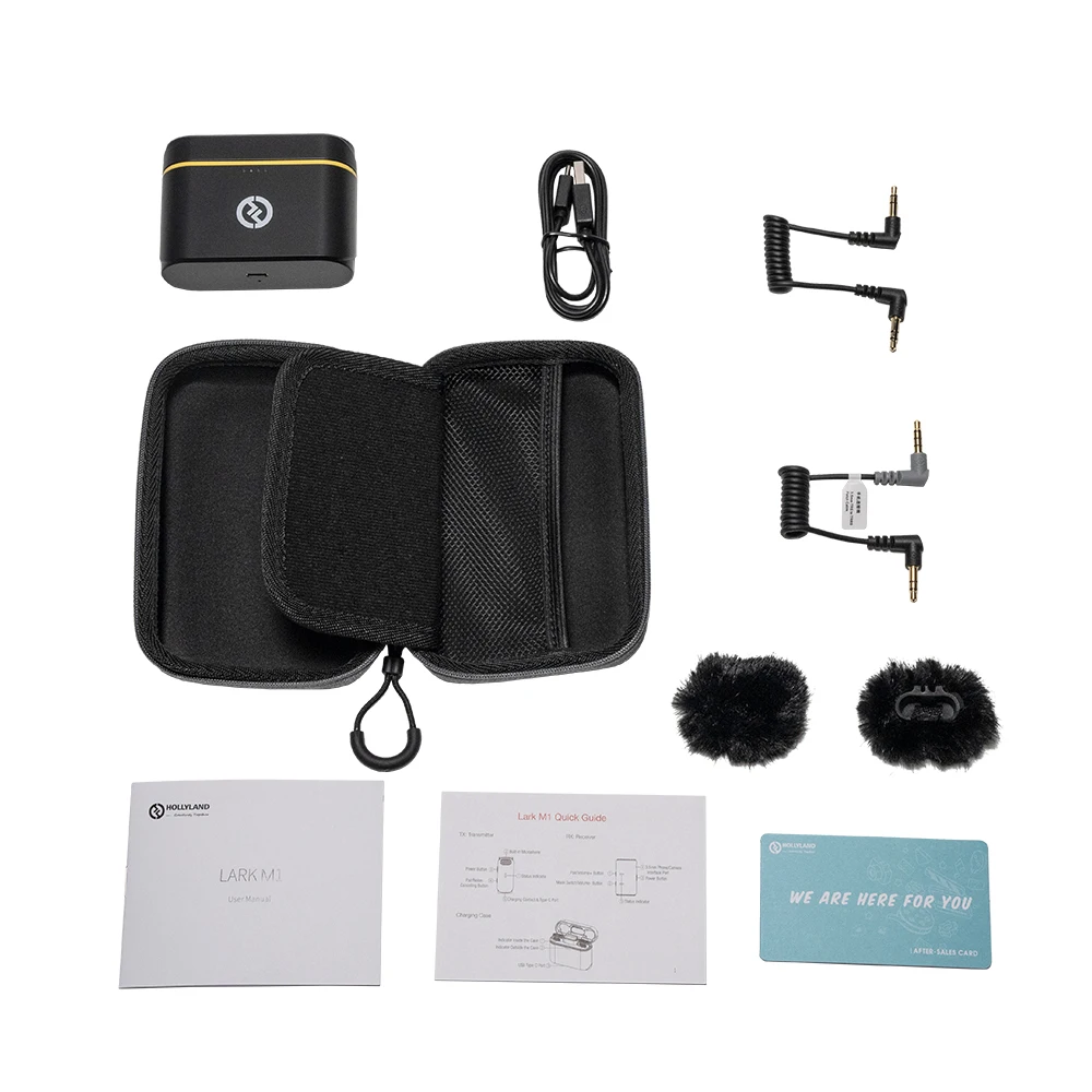 Najtaniej Hollyland Lark M1 Duo 600ft Bezprzewodowy Mikrofon Z Etui Z Funkcją ładowania Przenośny Mini Klapa Mikrofonu Nagrywanie Audio Wideo Dla Telefonów
