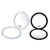 1x 10x mini makeup mirror portable round compact pocket mirror magnifying portable ladies cosmetics tools magnification
