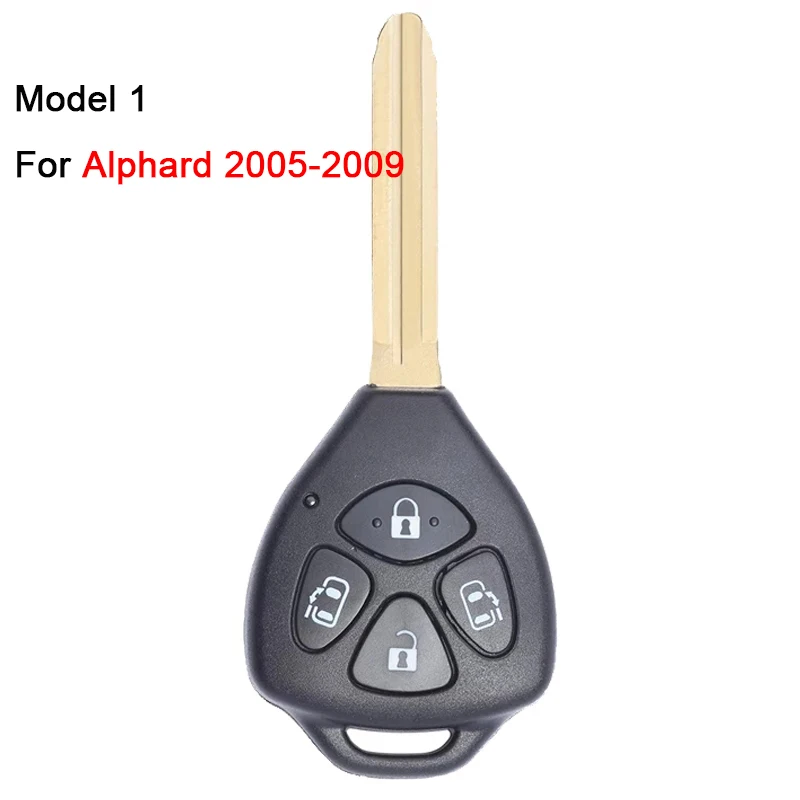 

KEYECU 4 кнопки 314,3 МГц 4D67 чип для Toyota Alphard 2001 2002 2003 2004 2005 2006 2007 2008 2009 дистанционный ключ необрезанный брелок