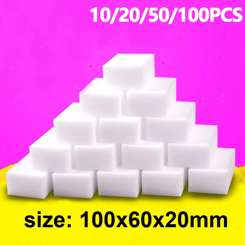 

10/20/50/100 шт меламиновая губка волшебная губка для кухни ванной комнаты автомобиля офиса ластик моющее средство ластик инструменты для очист...