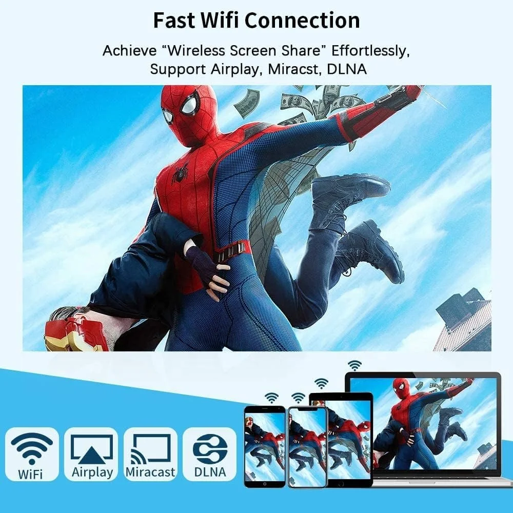 CAIWEI бесплатная доставка проектор со склада в США портативный видеопроектор для