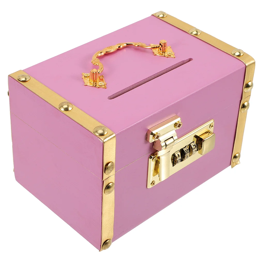 

Wooden Piggy Bank Exquisite Multi-use Practical Decorative Box Piggy Bank Small Chest Wooden Box Coin Container Banks to save