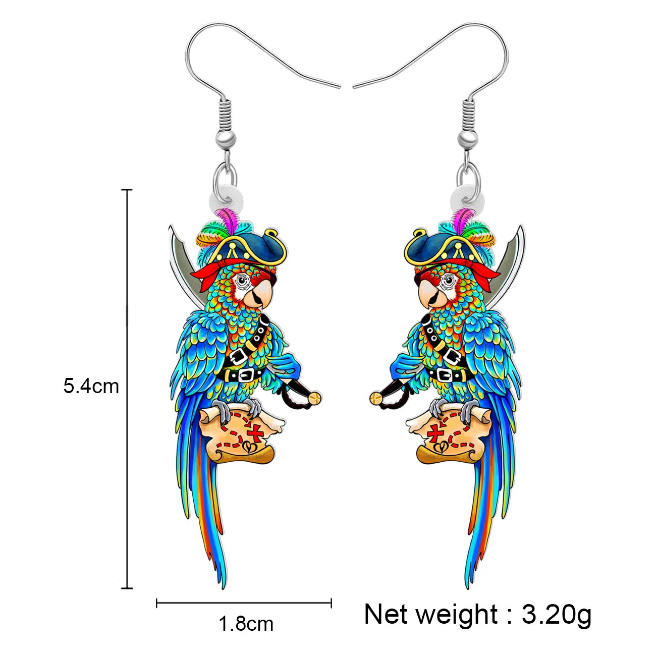 BONSNY Хэллоуин акриловая Новинка Карта сокровищ пиратский попугай искусственные