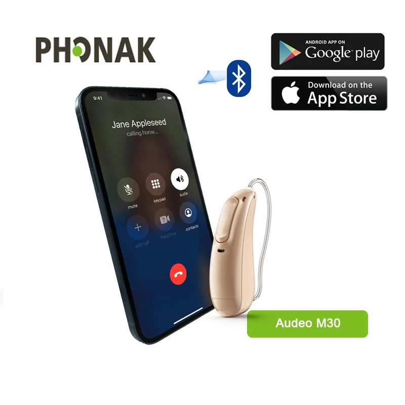 

Phonak M30 8-Channel Hearing Aids For Deafness With Mild to Severe Hearing Loss Bluetooth Hearing Aids App Smart Control Premium