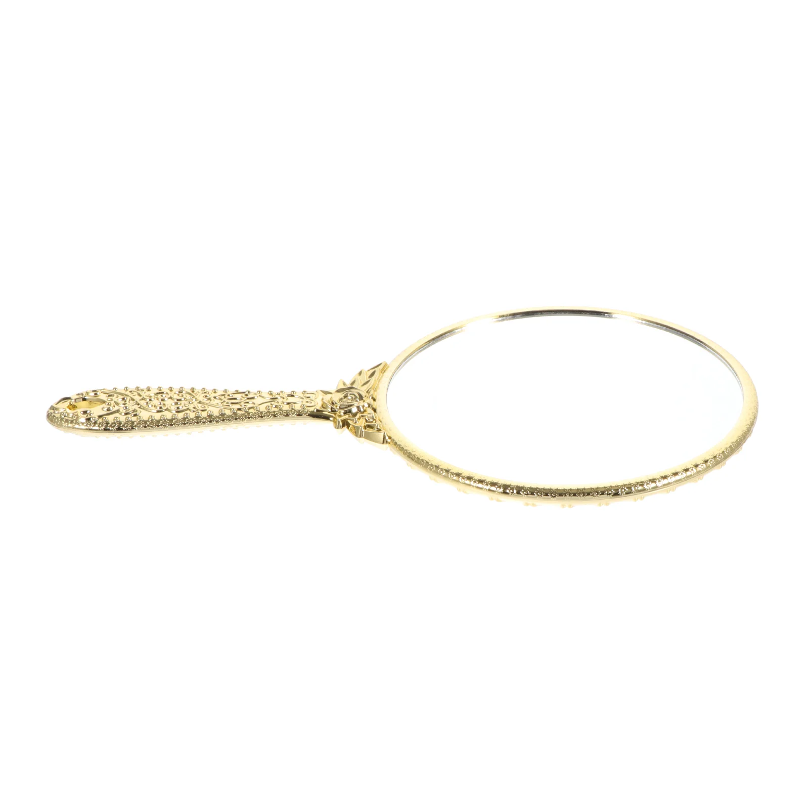 

Mirror Hand Handheld Vintage Vanity Makeup Metal Travel Mirrors Handle Portable Retro Purse Held Compact Cute Dressing Pocket