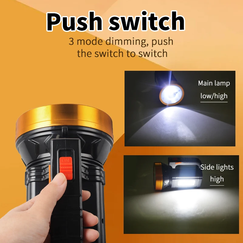 Внешний водонепроницаемый охотничий прожектор перезаряжаемый портативный