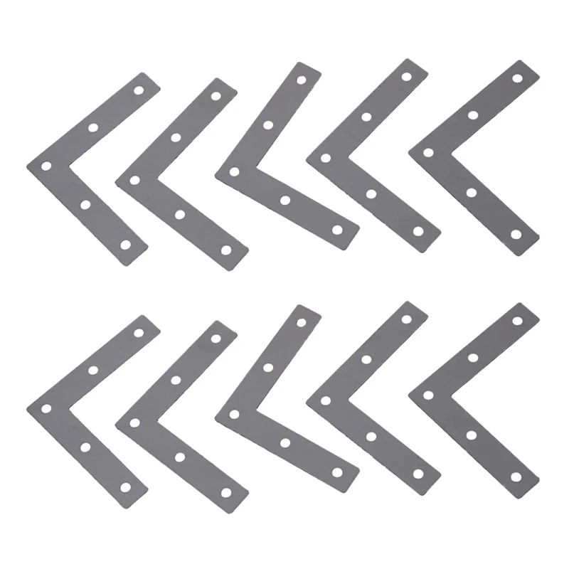 

JFBL Hot 10X Angle Plate Corner Brace Flat L Shape Repair Bracket 80Mm X 80Mm