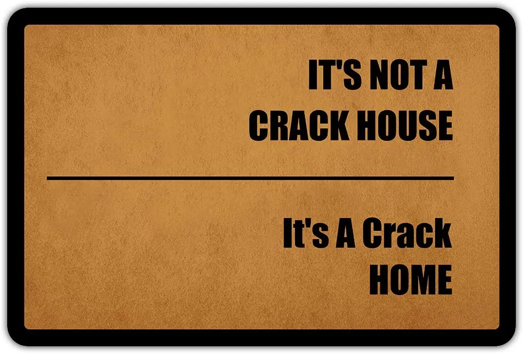 

Коврик для входной двери, забавный, добро пожаловать в дом без трещин, это резиновый нескользящий коврик с трещинами для дома и улицы