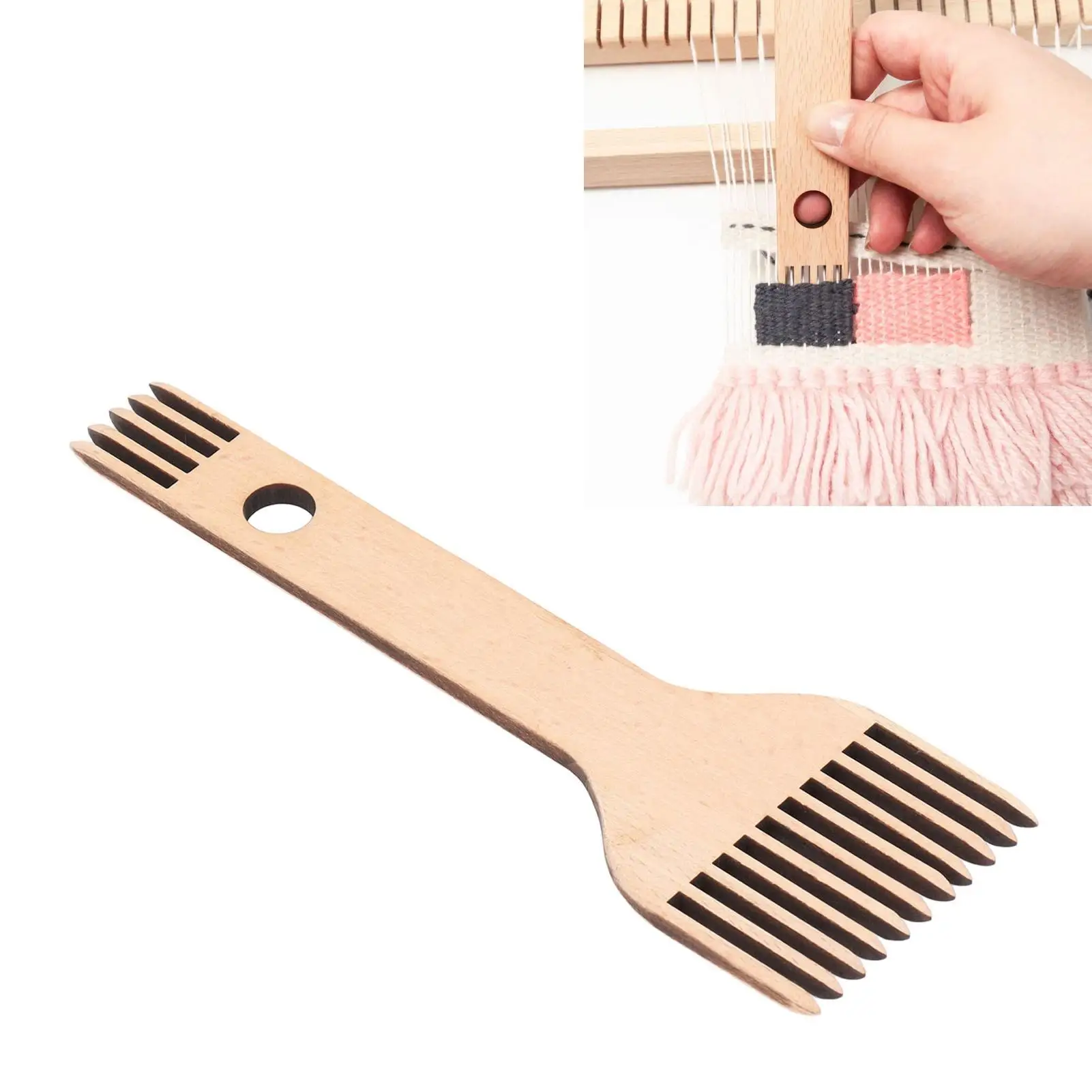 Двухсторонние деревянные ткацкие расчески из бука для плетения эргономичный