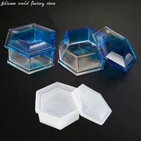 silicone world resin silicone mold storage box mold for jewelry making heart shape mold diy crystal epoxy gift box jewelry mould