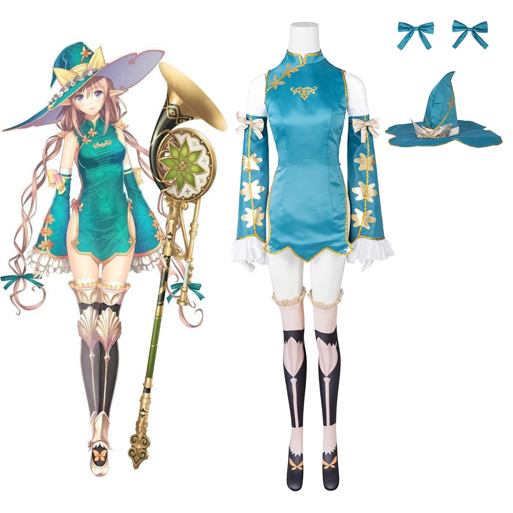 

Блестящий резонансный костюм для косплея Rinna Mayfield, костюм для косплея Rinna Mayfield Cos Без Рукавов, шапка, набор для игр, карнавальные костюмы на Хэллоуин