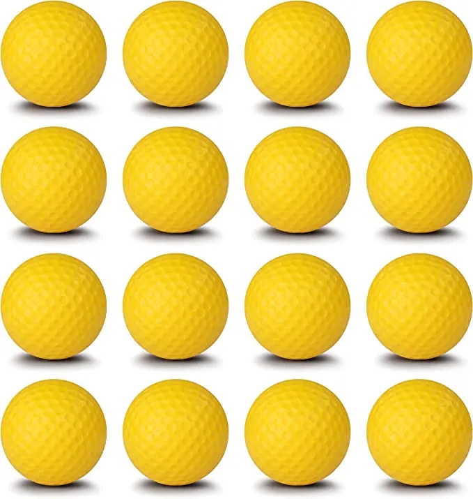 

CHAMPKEY Practice Foam Golf Balls 16 Pack | Limited Flight Golf Balls | True Spin and Feel Training Balls Ideal for Indoor and O