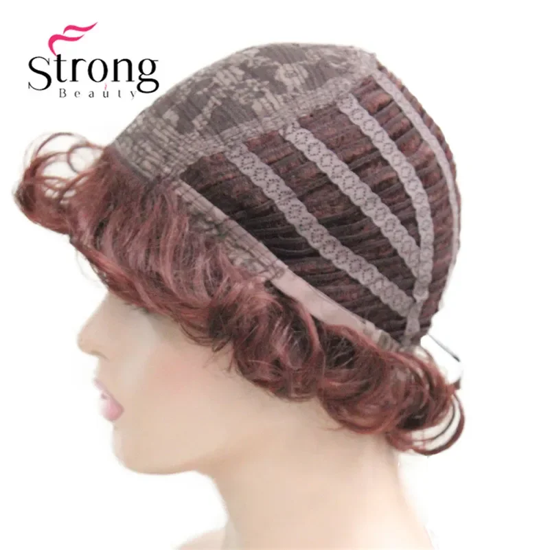 Женский парик Short Soft Tousled Curls Dark Auburn StrongBeauty