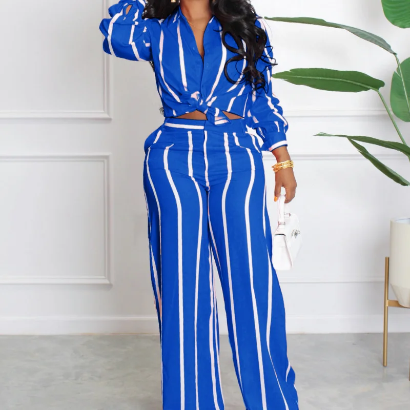 Женская Полосатая Рубашка С Принтом В Стиле Юго-Восточной Азии Офисный Женский