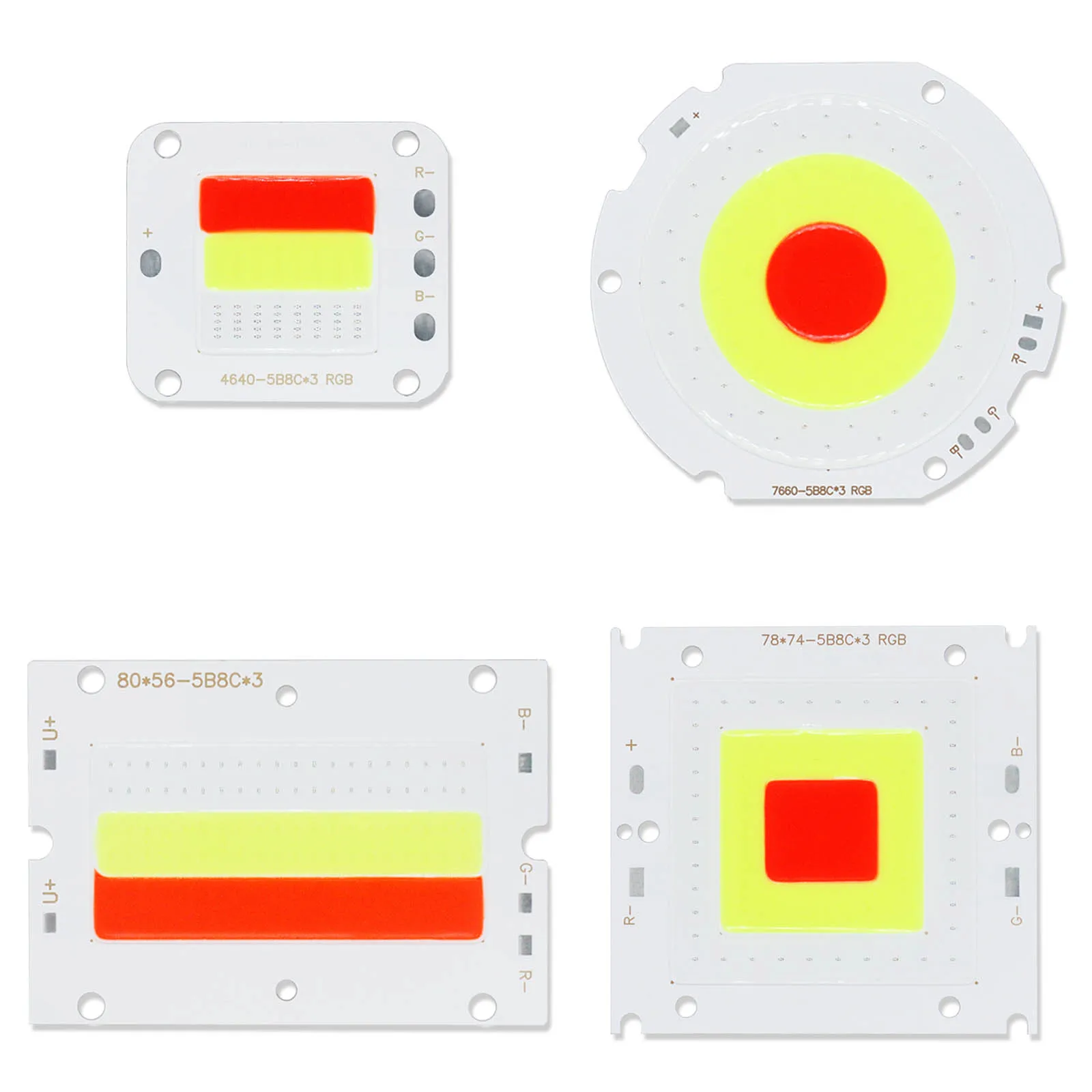 Фото Светодиодное сценическое освещение RGB 50 Вт DC24-25V Светодиодная вспышка COB 600 мА Четыре размера Красный Синий Зеленый Праздничный бар Наружное освещение Украшение №2