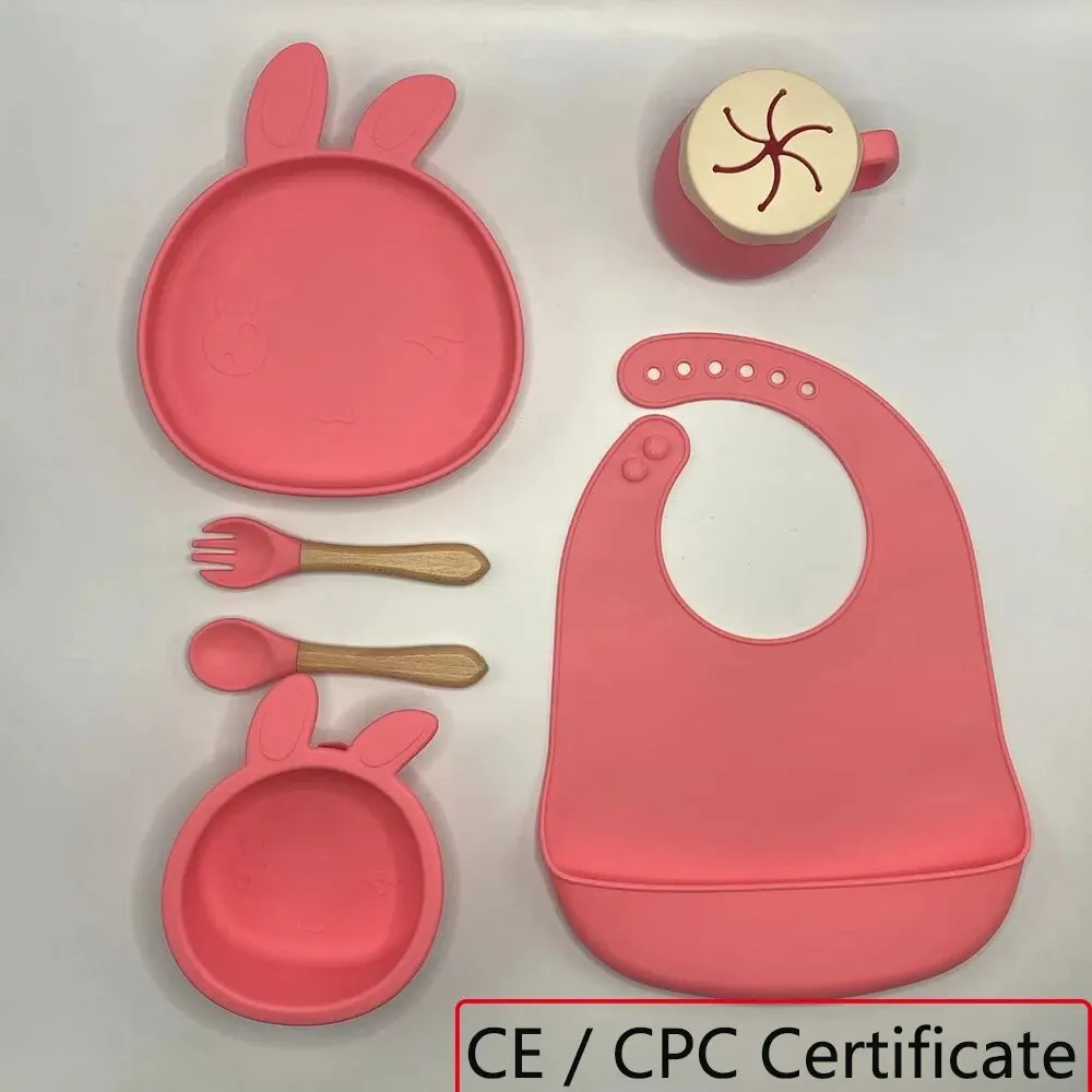 Высококачественный силиконовый набор посуды для детей детская миска ланчбокс