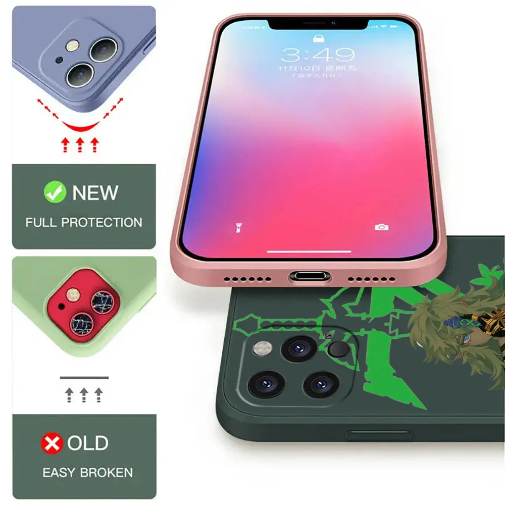 Чехол Cartoon The Legends of Zeldas для iPhone 16 Pro Max 15 14 13 12 11 Plus мини-чехол с жидким чехлом