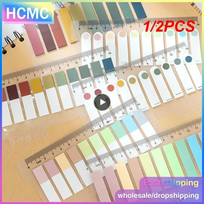 

1/2PCS Sheets Colorful Sticky Notes Memo Pad Self Adhesive Label Index Tabs Bookmarks Notepad School Office Stationery Supplies