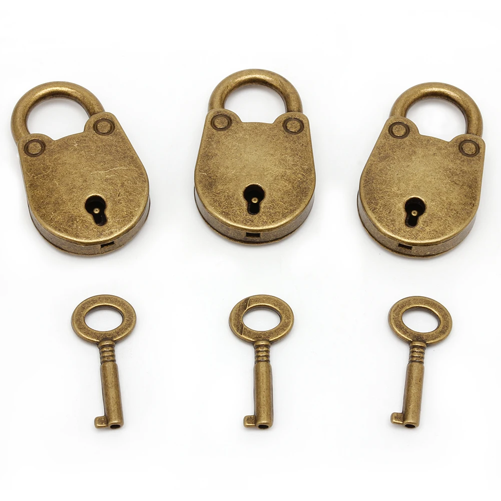 

Vintage Old Antique Style Mini Archaize Padlocks for KEY Lock With for KEY (Lot