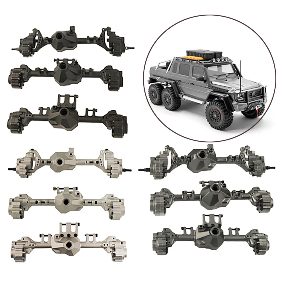 

1/10 Aluminum CNC Integrated Front Intermediate Rear Portal Axle Housing for TRX6 TRX-6 T6 G63 88096-4 Crawler Car Upgrade Parts